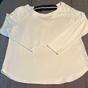 CAbi White 3/4 Sleeve Relaxed Blouse